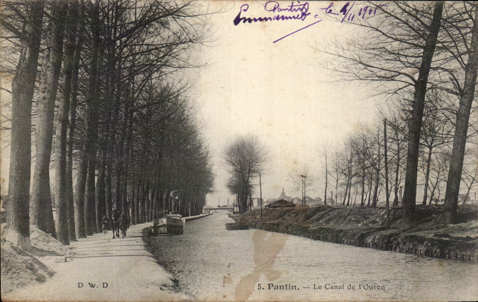 CPA Pantin Le Canal de l'Ourcq