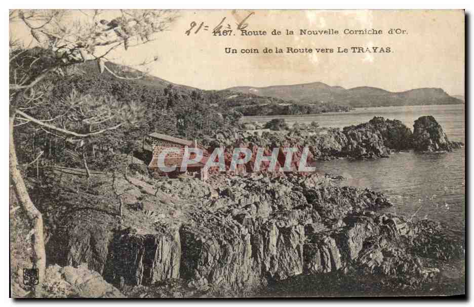 CPA La Route de la Nouvelle Corniche d'Or Un coin de la Route vers Le Trayas