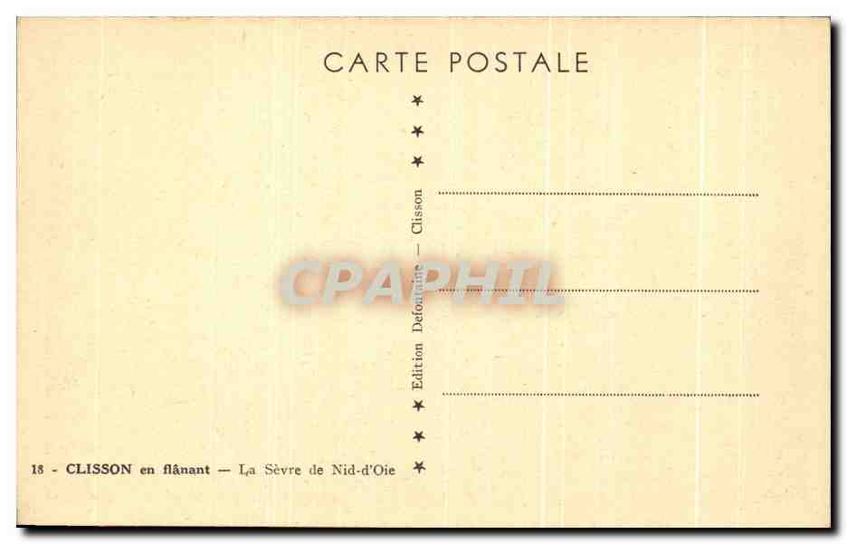 CPA Clisson en flanant La Sevre de Nid d'Oie — Rückseite