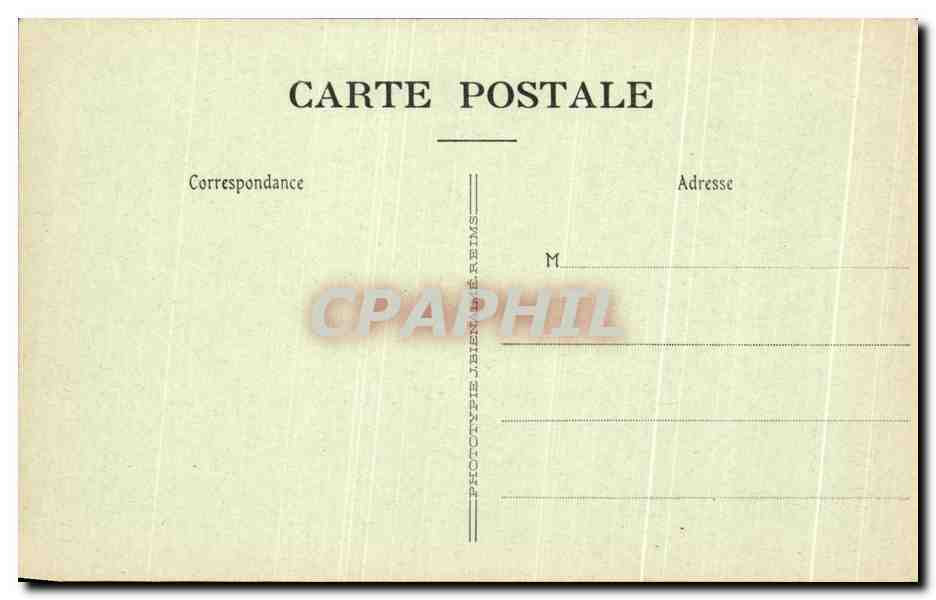 CPA Reims En Ruines Rue de l'Erope Cote place Drouet d'Erlon Militaria — Rückseite