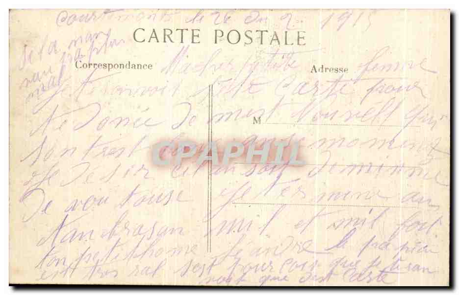 CPA Reims L'Ecole de Medecine derriere la Cathedrale Bombardee Militaria — Rückseite