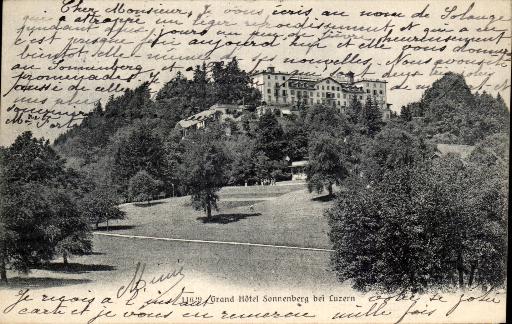CPA Grand Hotel Sonnenberg Bei Luzern