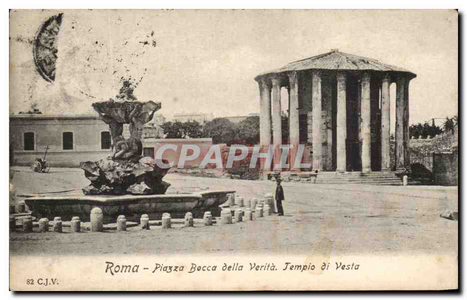 CPA Roma Pizza Bocca Della Verita Jempio Di Vesta