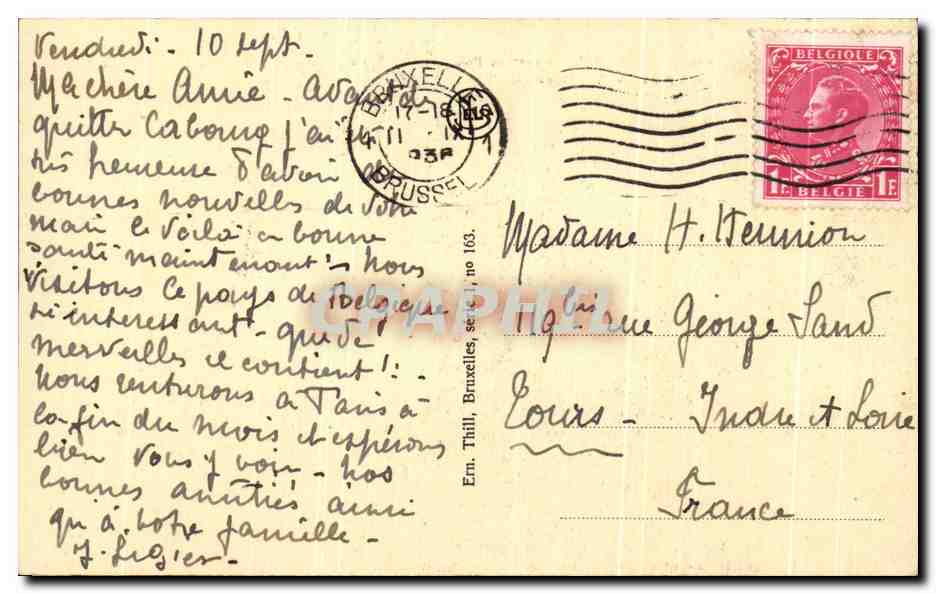 CPA Bruexlles Grand Place Maison Du Roi  — Verso