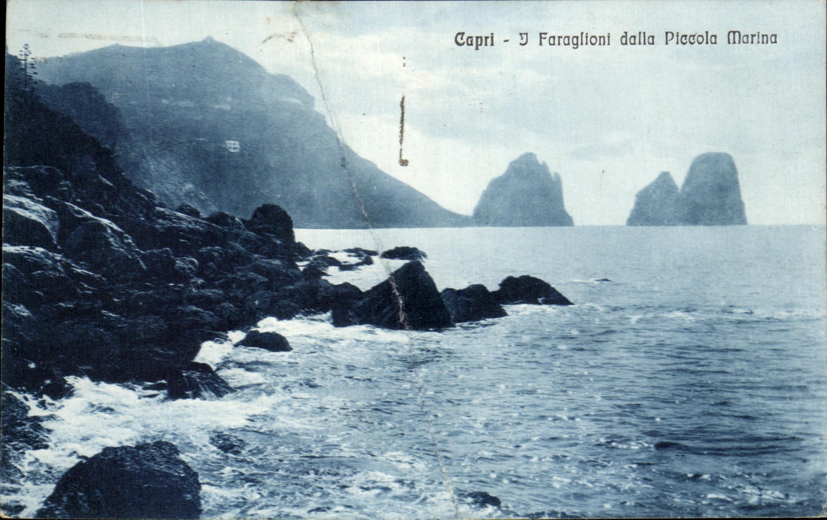 Antike Ansichtskarte Capri Faraglioni Von Piccola Marina