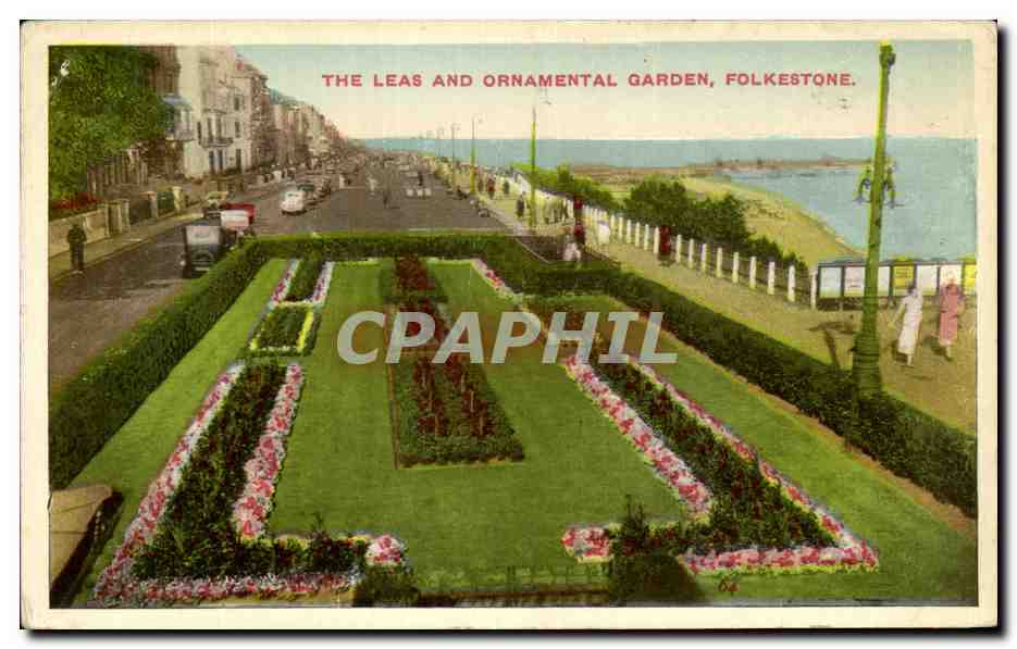 CPA The Leas And Ornamental Garden Folkestone