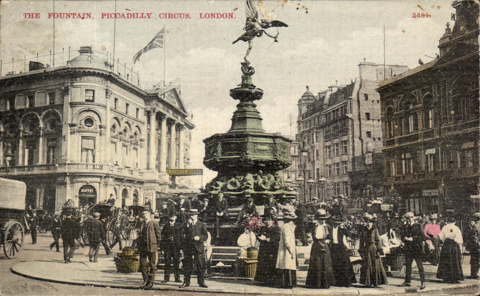 CPA The Fountain Picoadilly Circus London