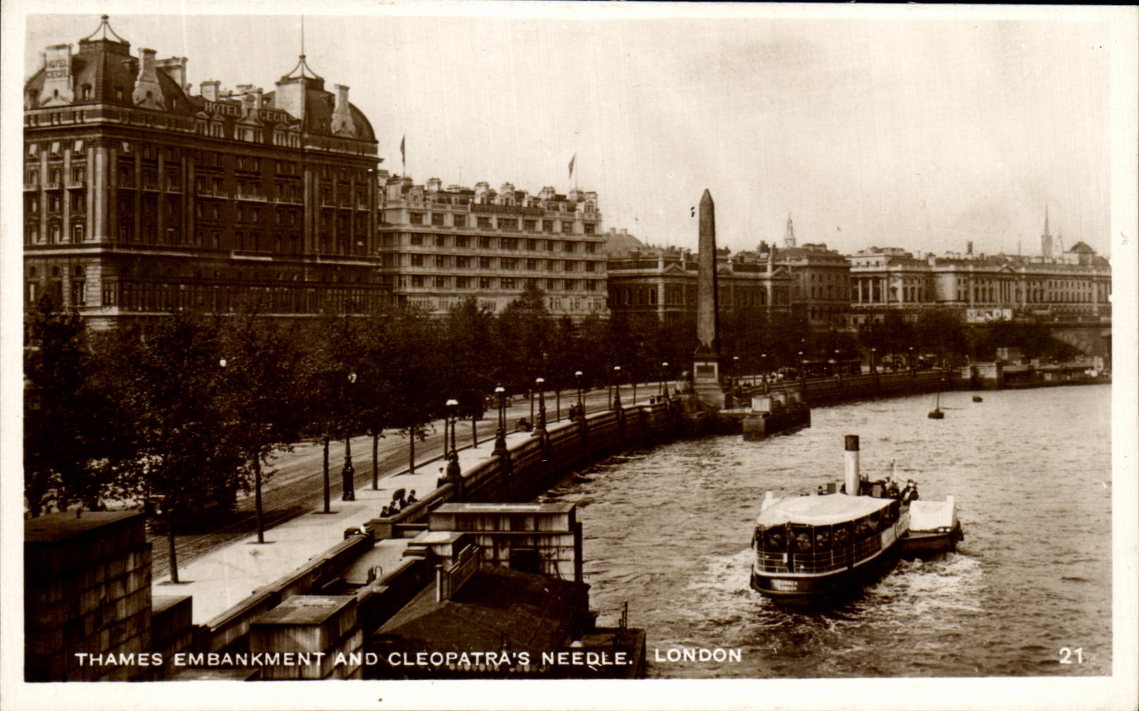CPA Thames Embankment And Cleopatra's Needle London