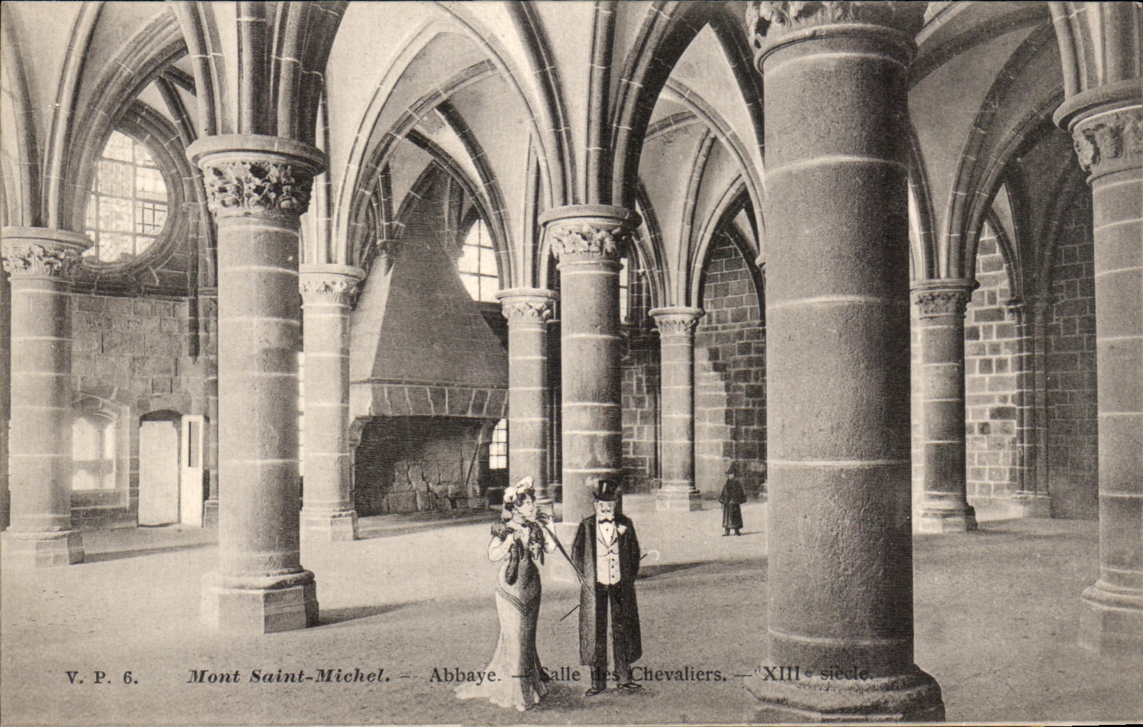 CPA Mont Saint Michel Abbaye Salle des Chevaliers
