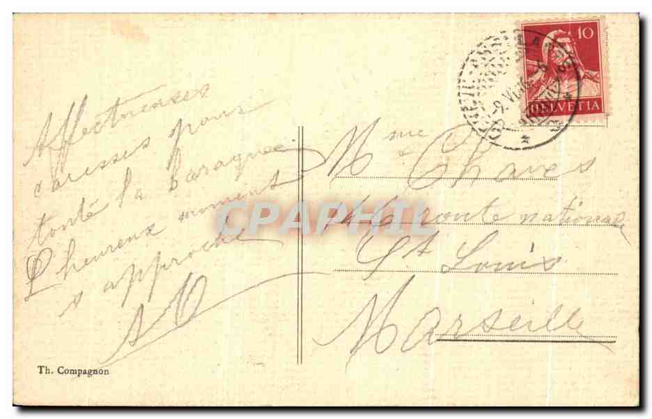 CPA Geneve Quai du Leman — Rückseite