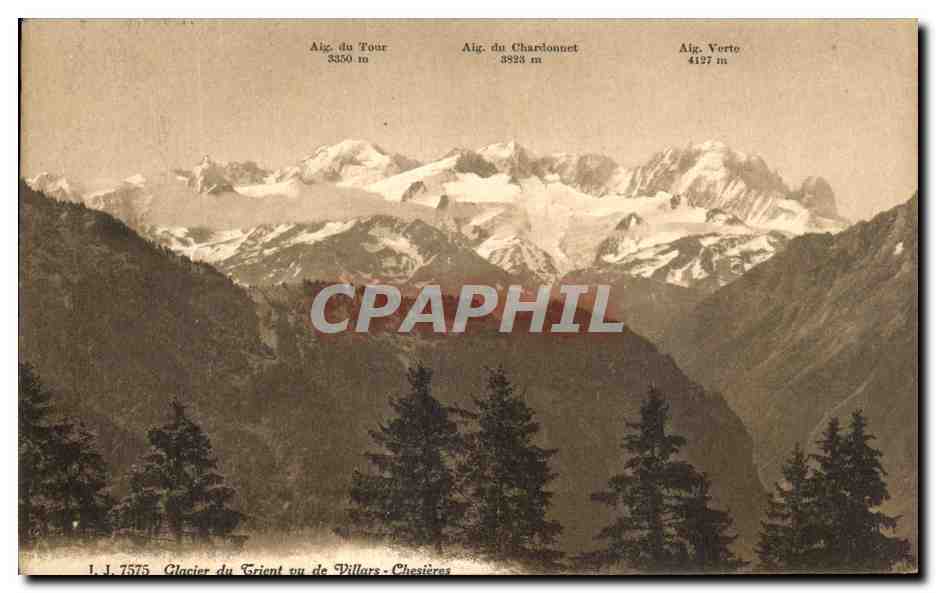 CPA Glacier du Trient vu de Villars Chesieres