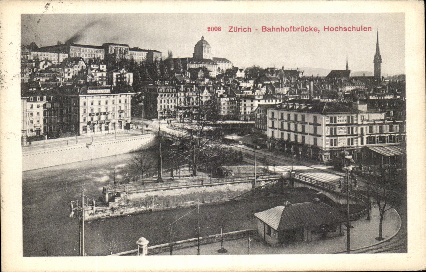 Zurich - Bahnhofbrücke, Hochschulen — W. Tägers Photo-Zürich, n° 2008