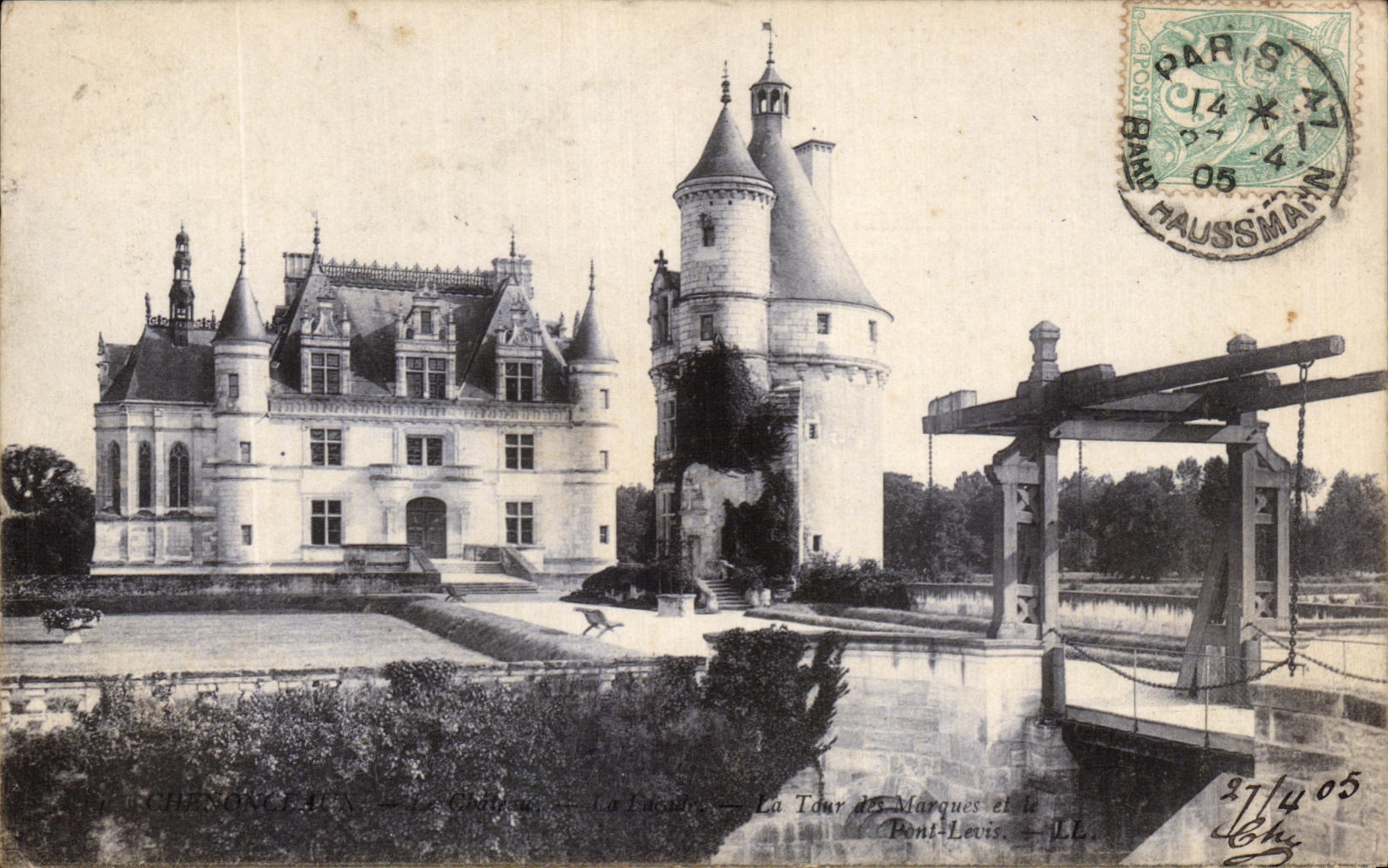 CPA La Tour des Marques et le Pont Levis Chenonceaux