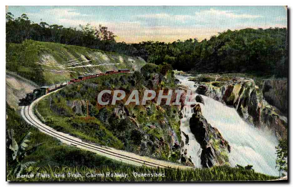 CPA Baron Falls and train Cairns Railway Queensland Australie Train 