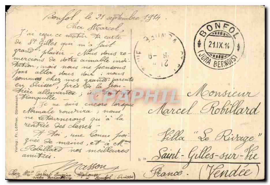 CPA Souvenir de Frontiere Suisse Bahnof Pfetterhausen Gare Pfetterhausen — Back