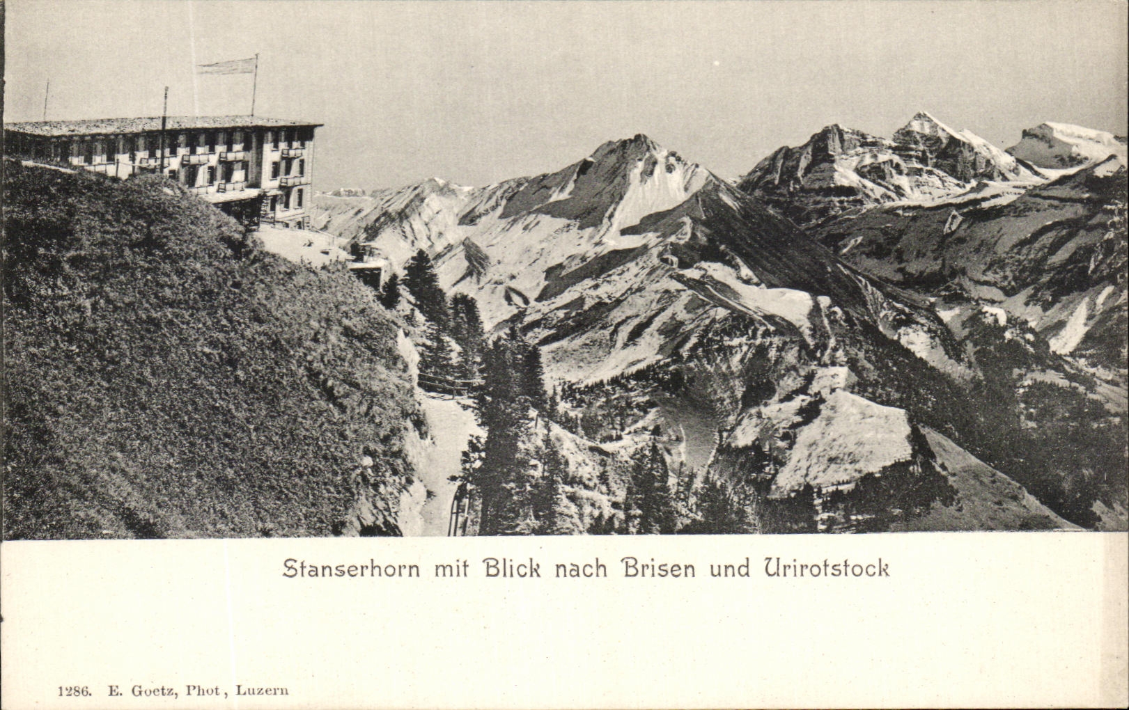 CPA Stanserhorn mit Blick nach Brisen und Urirotstock