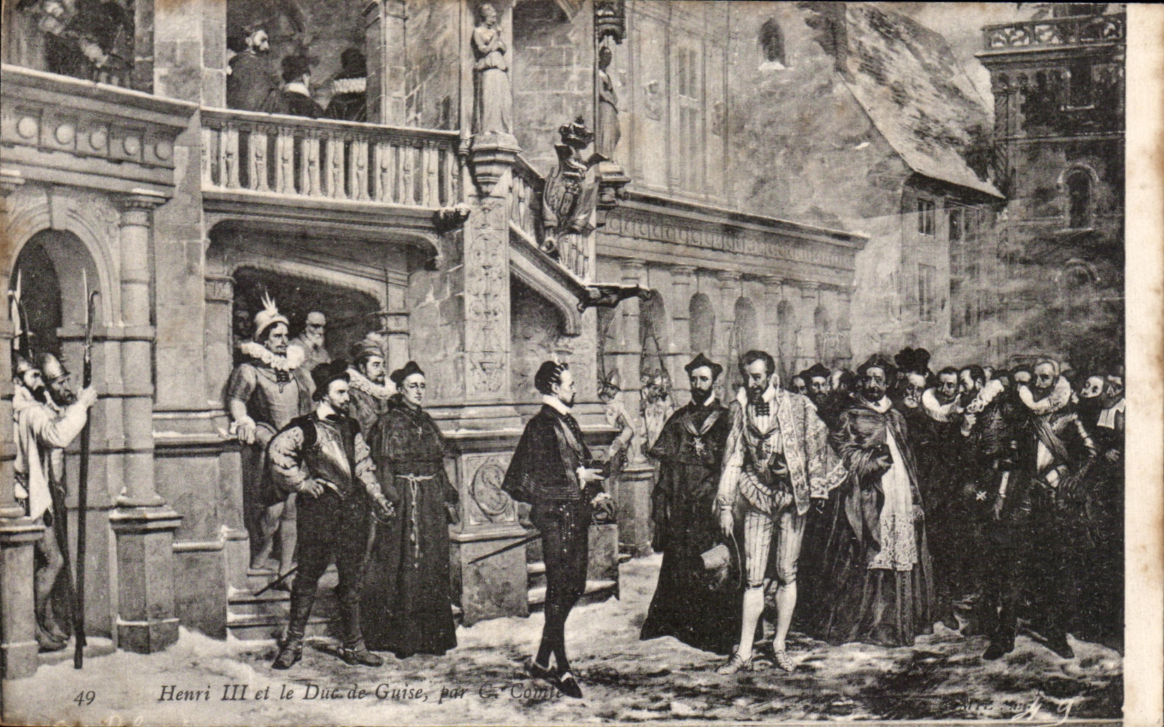 CPA Henri III et le Duc de Guise par Comte