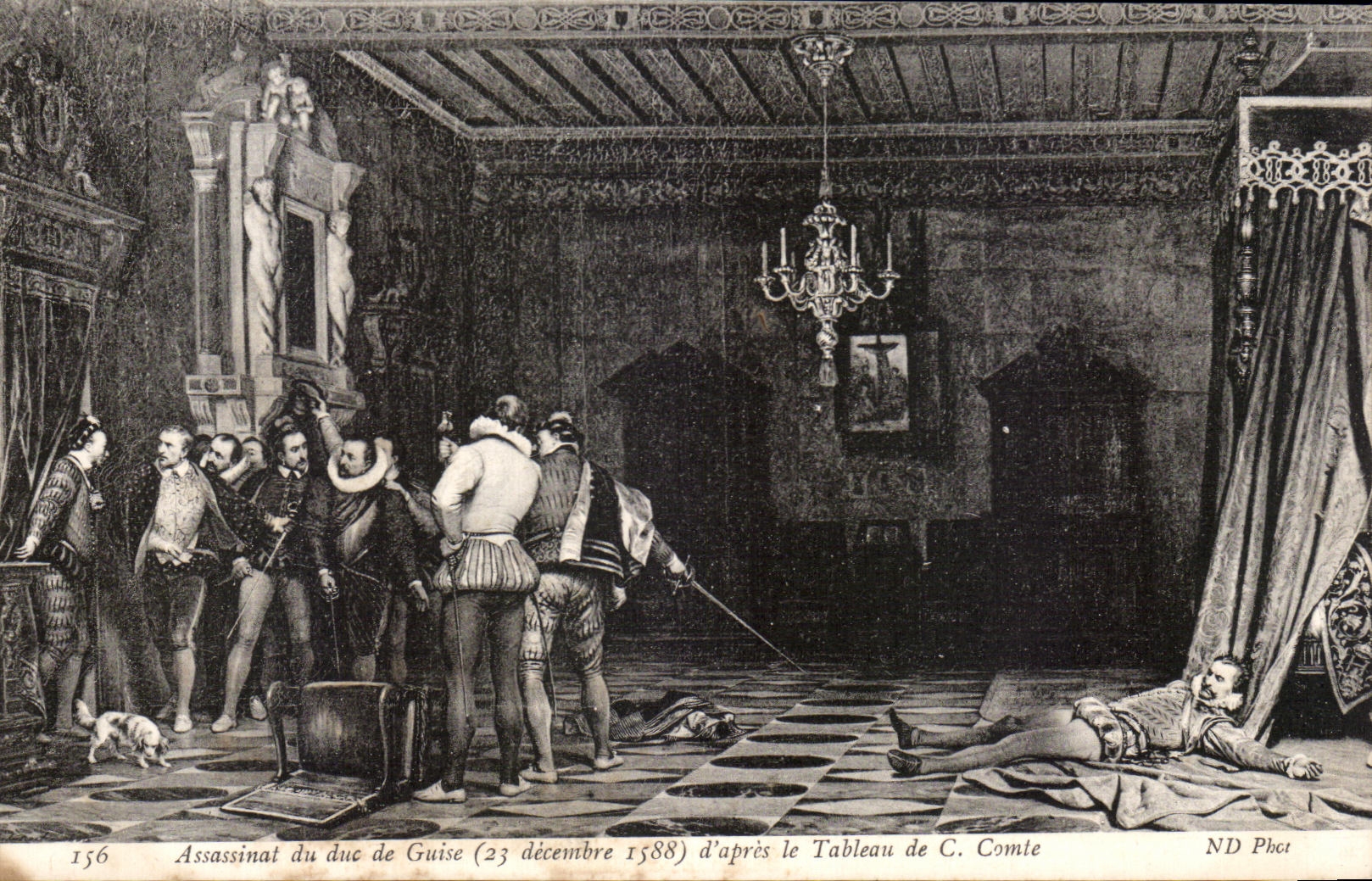 CPA Assassinat du duc de Guise d'apres le Tableau de Comte