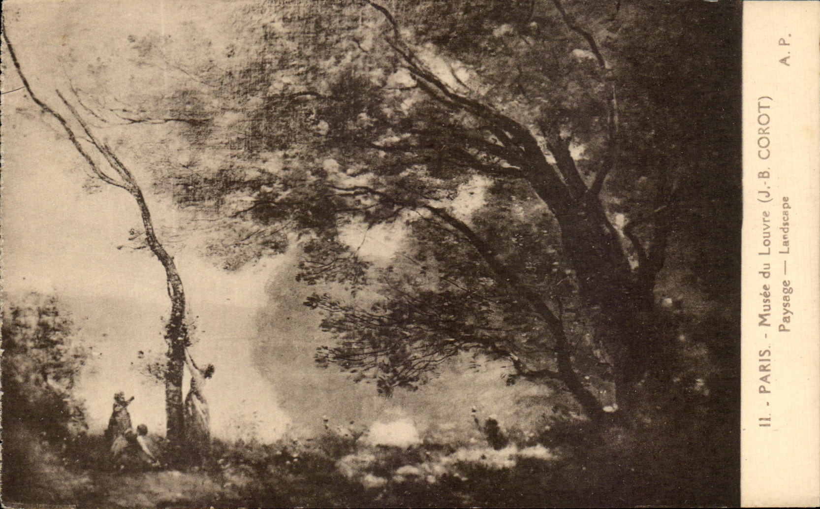 CPA Paris Musee du Louvre Corot Paysage 
