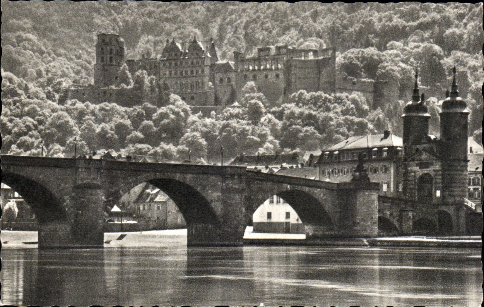 CPSM Heidelberg Morgensonne ober Brucke und Schloss
