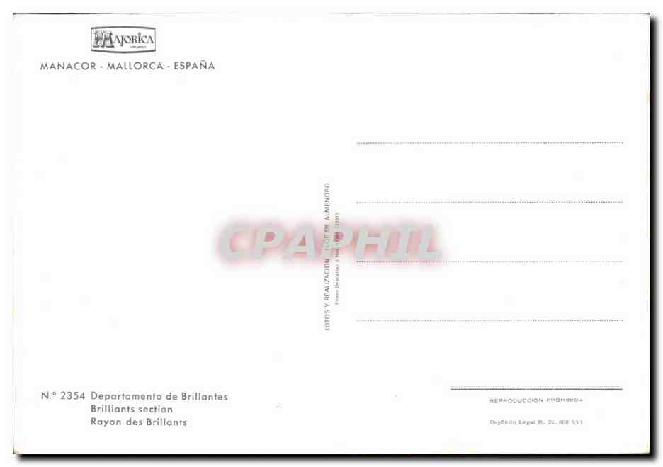 CPSM Manacor Mallorca Espana Rayon des brillants — Rückseite