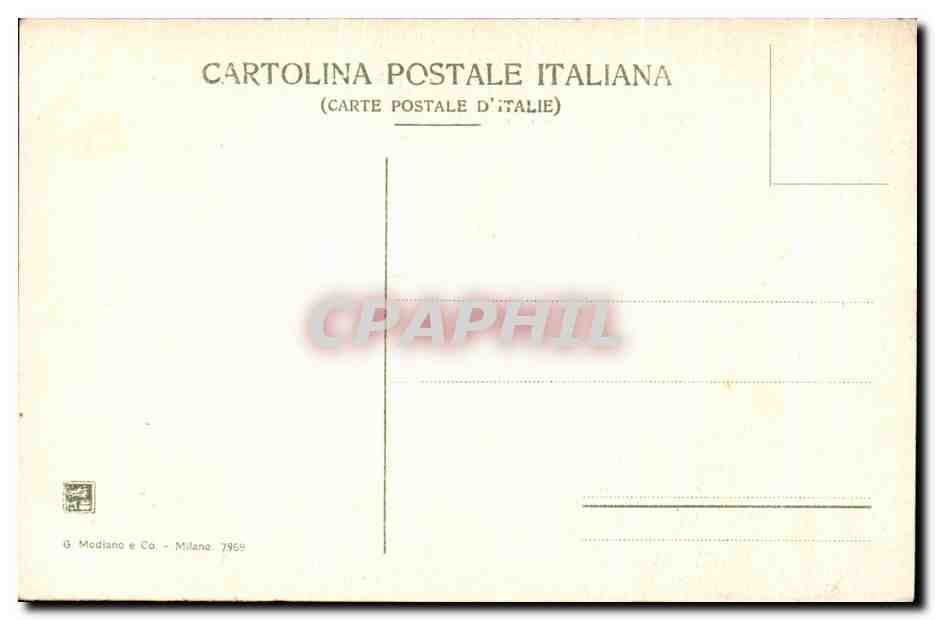 CPA Milano Cattedrale Statua in marmo di Marco d'Agrate — Rückseite