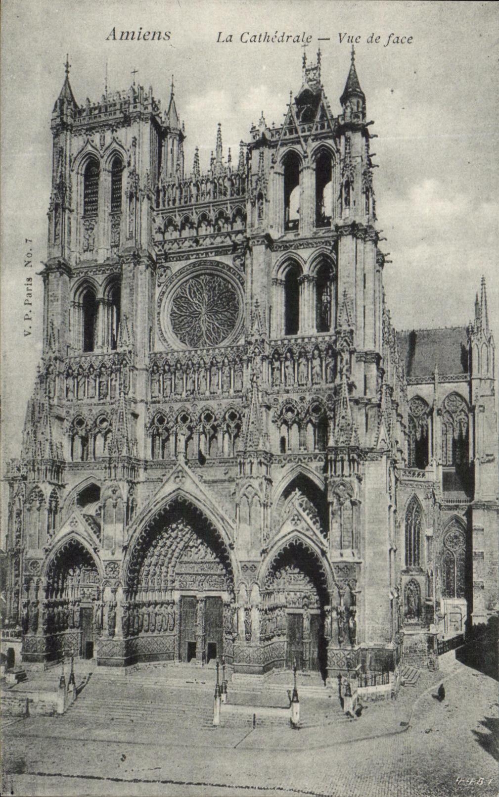 Amiens — La Cathédrale — Vue de face — V.P. Paris No. 7