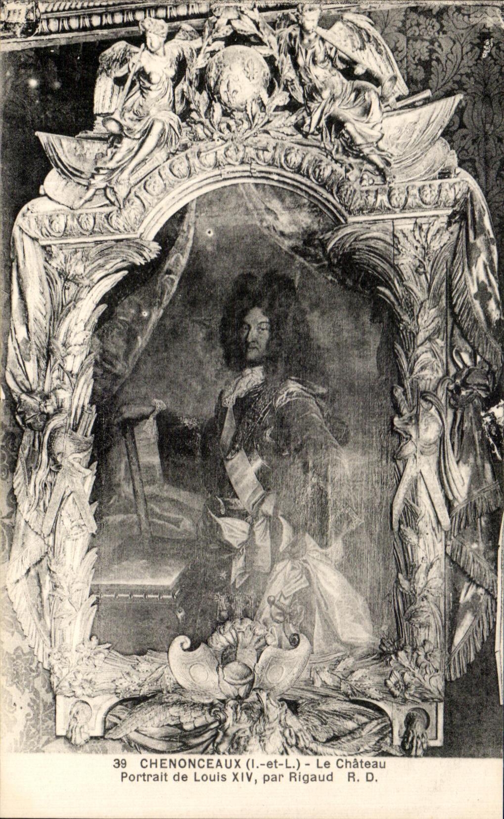 CPA Chenonceaux Le Chateau Portrait de Louis XIV Par Riguad