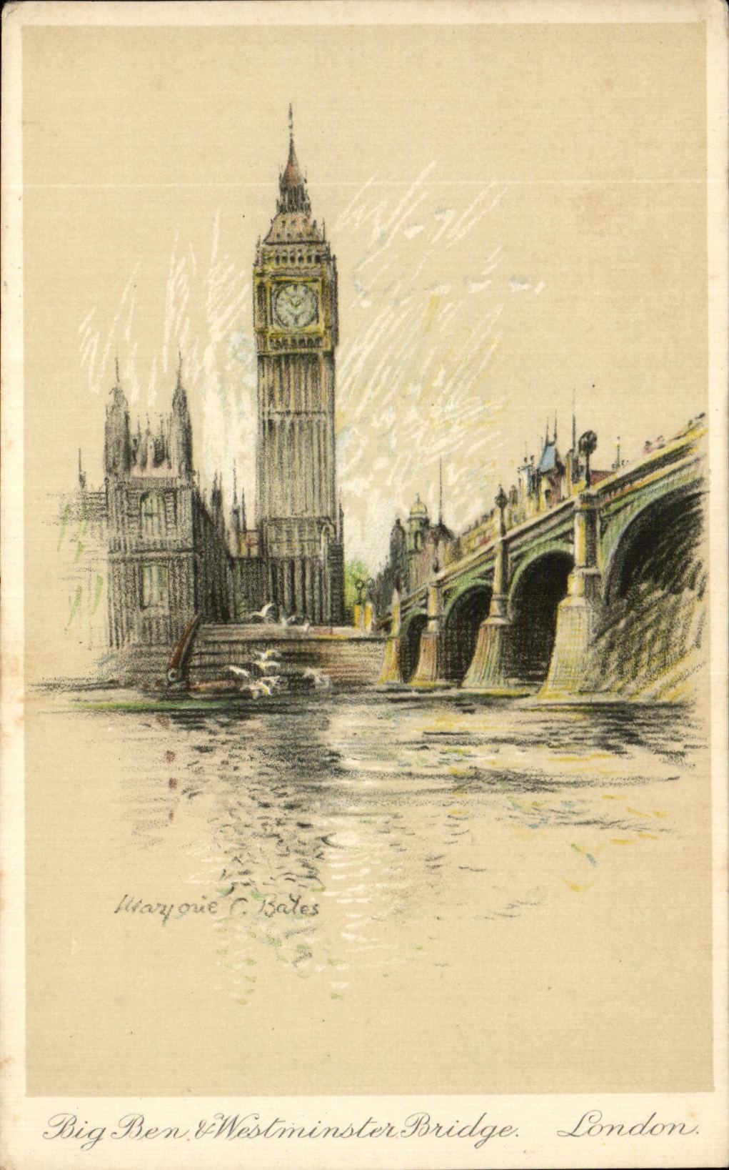 CPA Big Ben Westiminster Bridge London