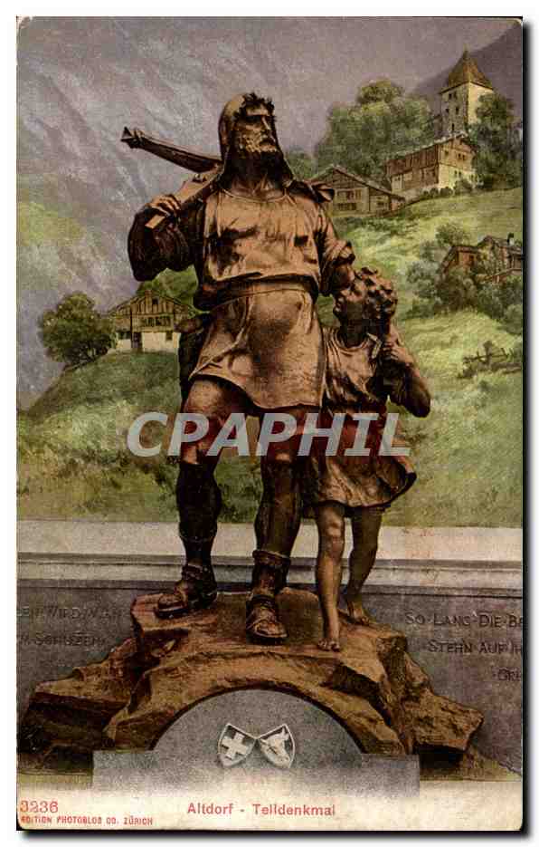 CPA Altdorf Telldenkmal Guillaume Tell