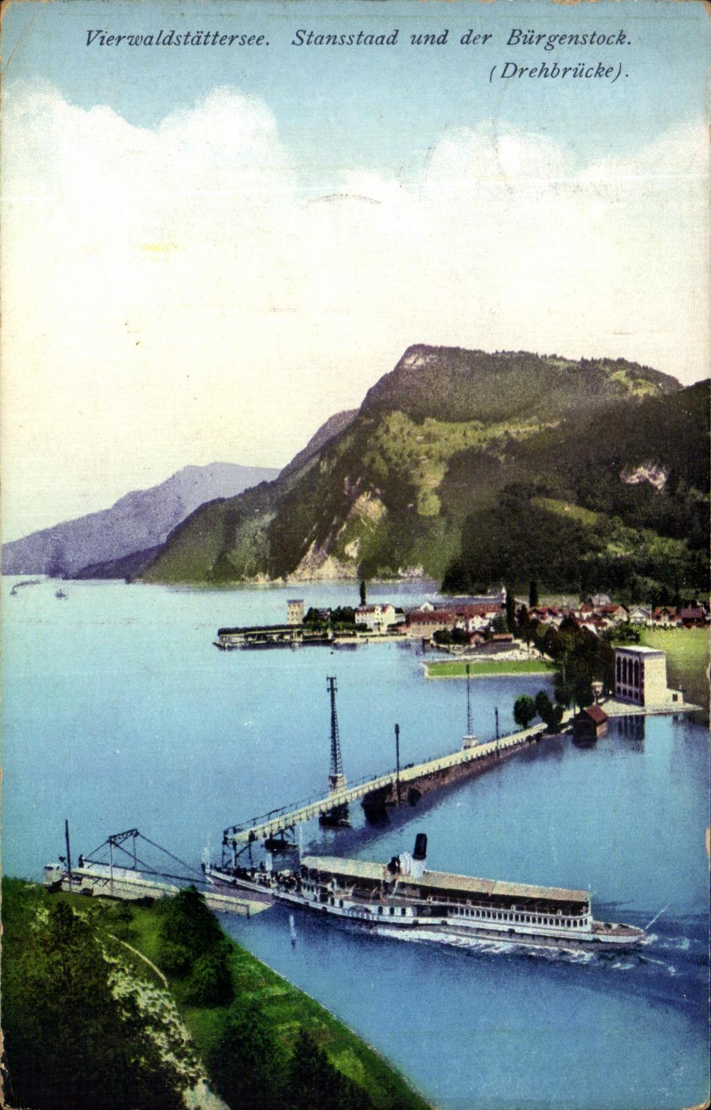 CPA Vierwaldstattersee Stansstaad und der Burgenstock Bateau