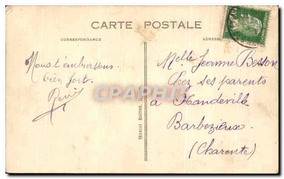 CPA Rouen La Grosse Horloge Style Gothique — Rückseite