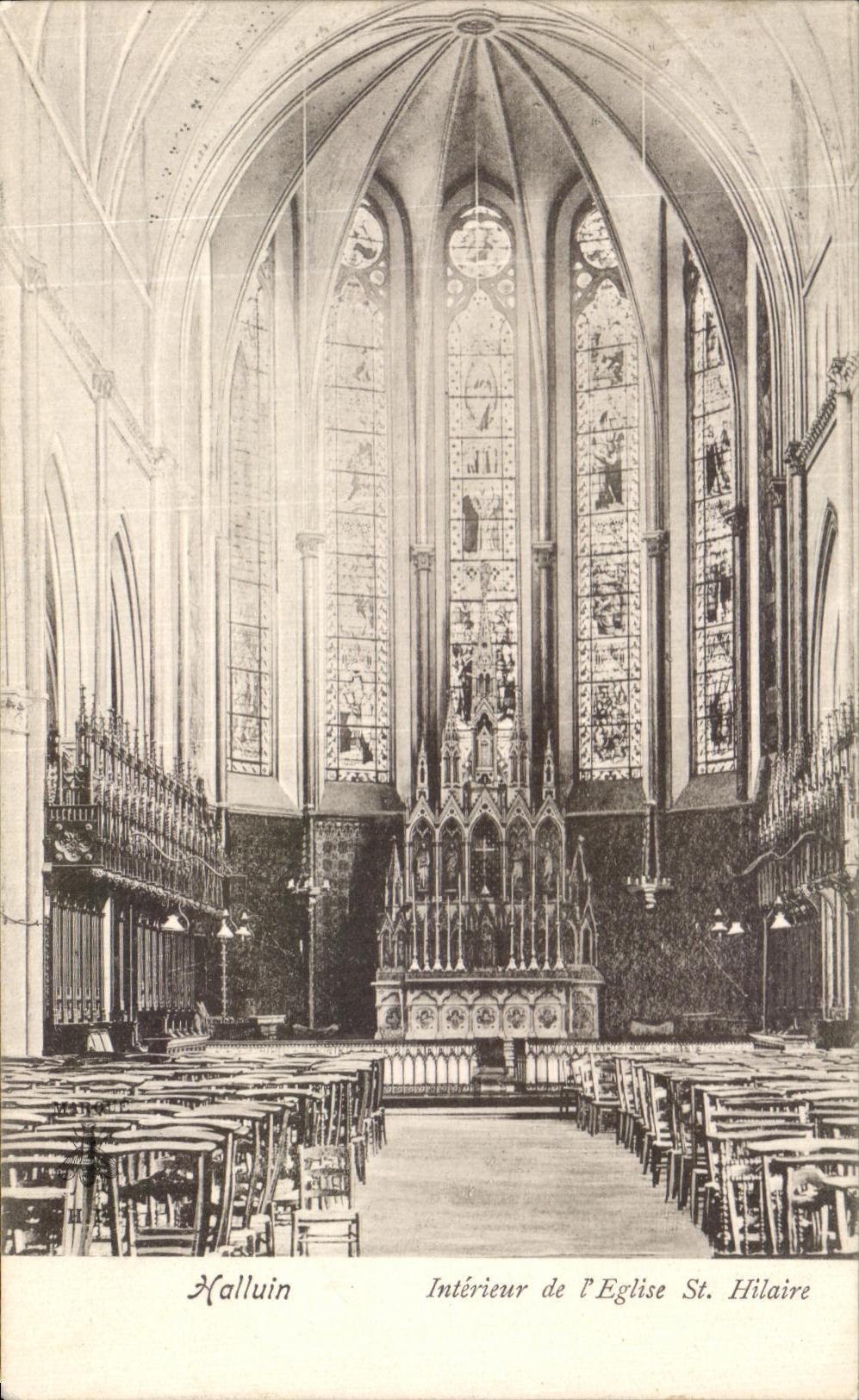 CPA Halluin Interieur De L'Eglise St Hilaire