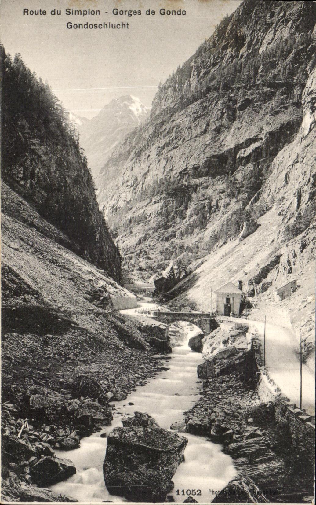 CPA Route Du Simplon Gorges De Gondo Gondoschlucht