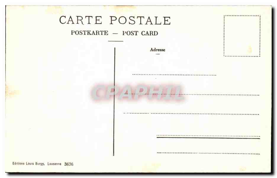CPA Route Du Simplon Galerie Du Kaltwasser — Rückseite