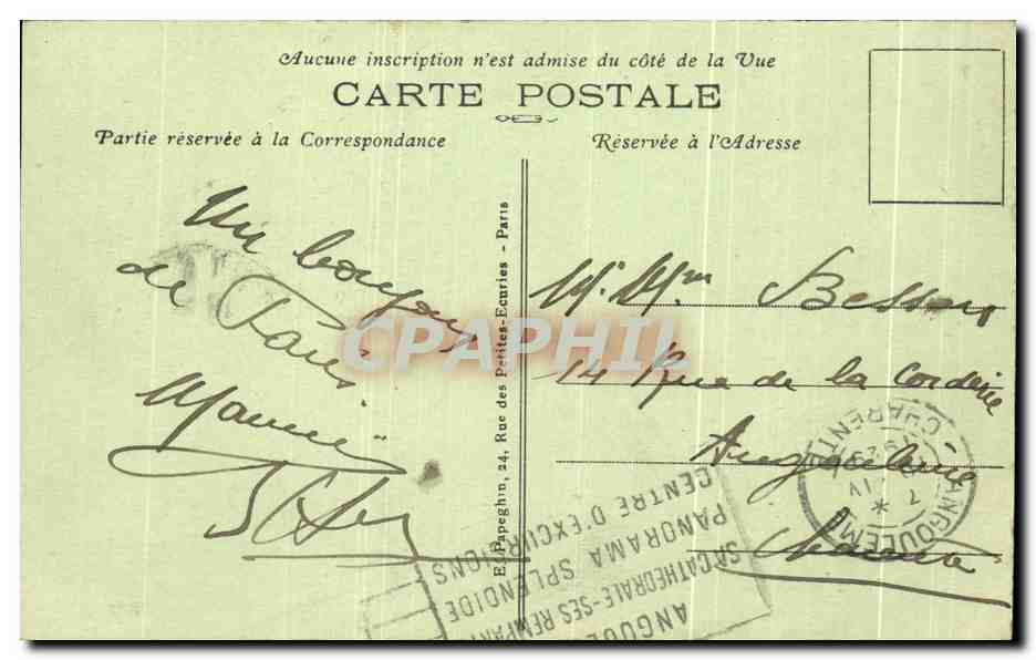 CPA Paris Le Trocadero et le Pont d'lena  — Rückseite