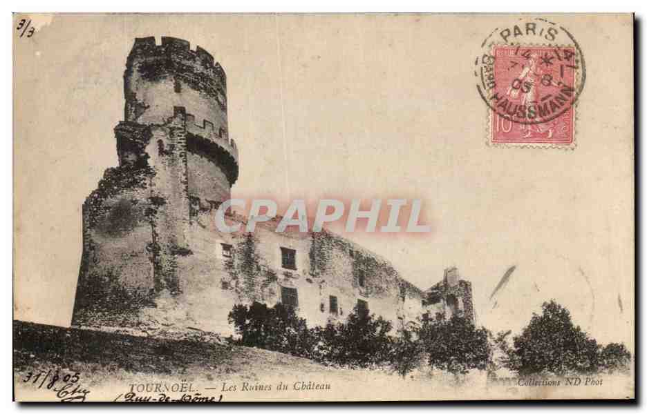 CPA Tournoel Les Ruines du Chateau