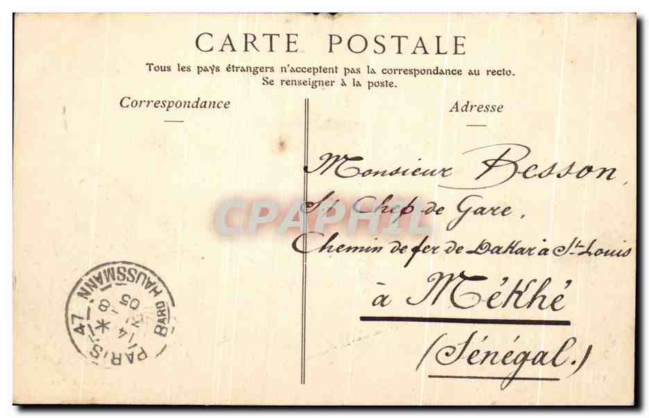 CPA Chateau de Blois La Cour  — Verso