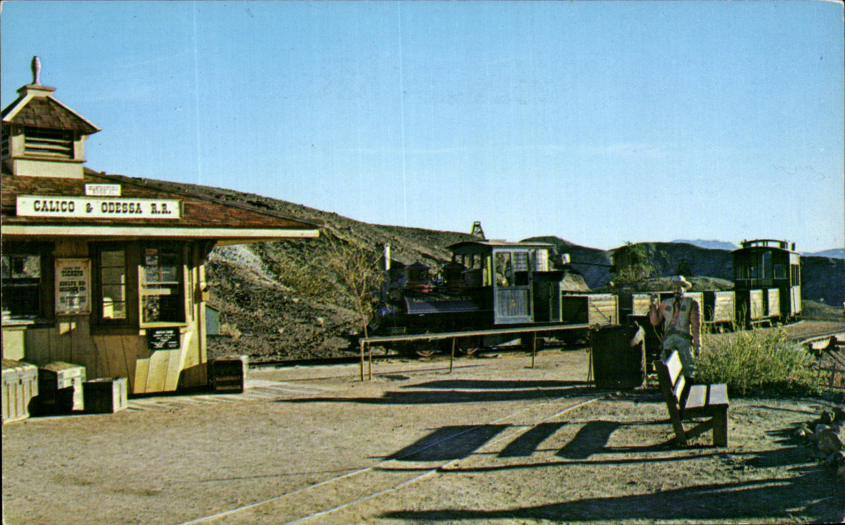 Calico Ghost Town — Calico & Odessa R.R. — Published & Distributed by Columbia