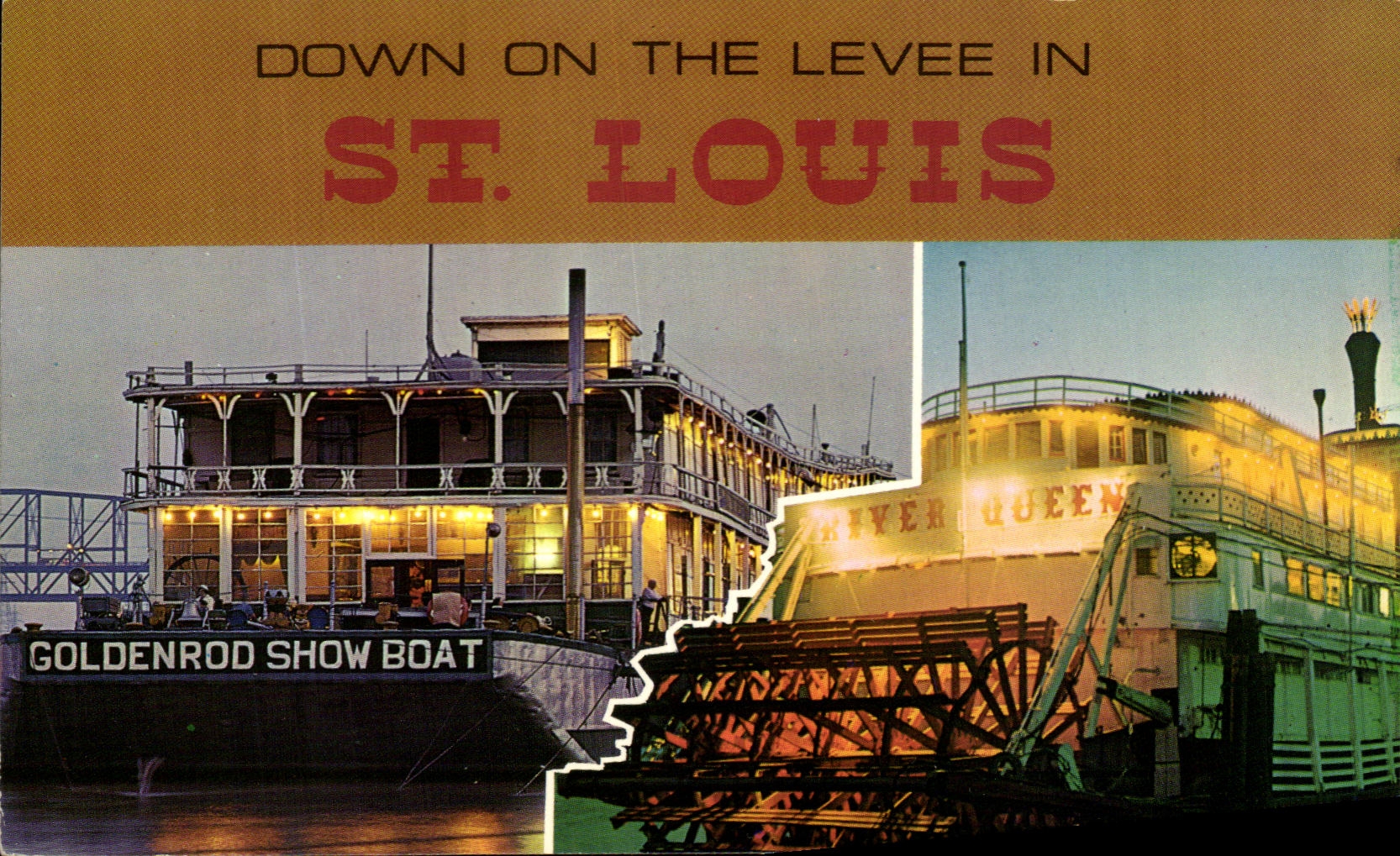 CPSM St Louis Missouri The Goldenrod Showboat Bateau