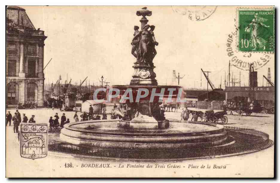 Bordeaux - Fontäne der Drei Grazien - Place de la Bourse