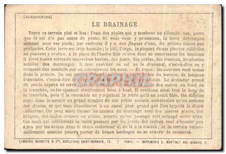 Image Le Drainage — Rückseite
