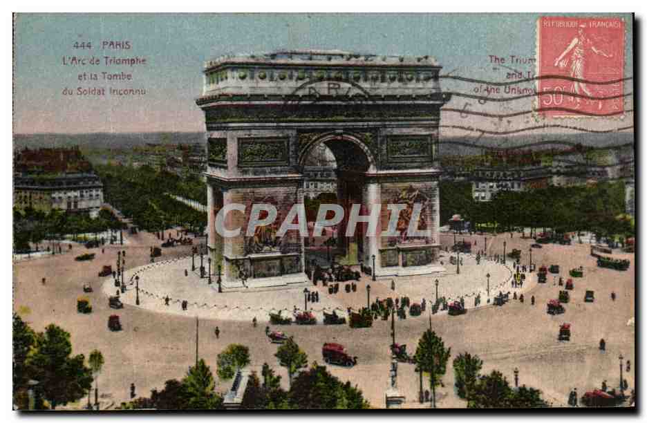 CPA Paris l'Arc de Triomphe Et La Tombe Du Soldat Inconnu