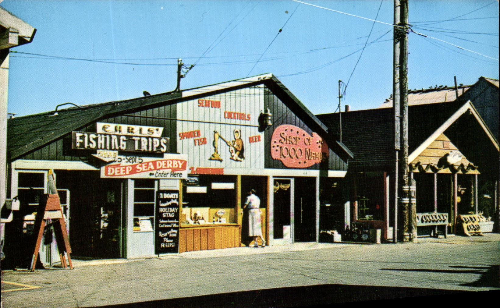 CPSM Old Fishermans Wharf Monterey California