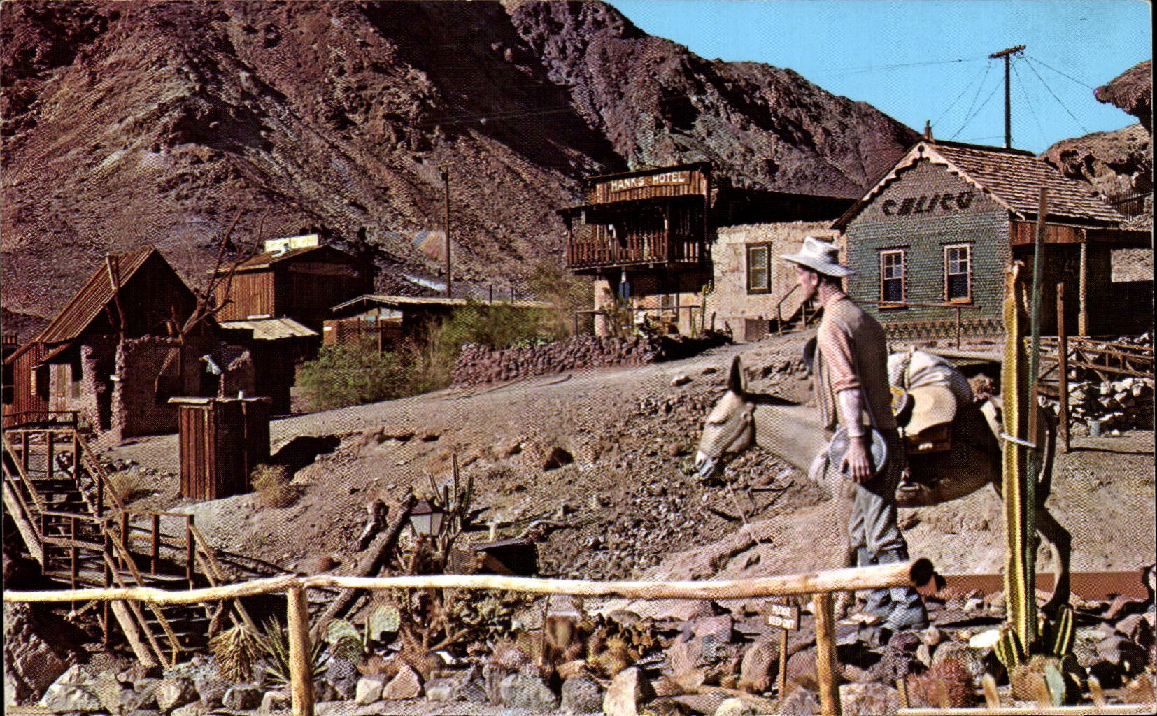 Calico Ghost Town — vue du camp minier restauré — Columbia Wholesale Supply, H-3301