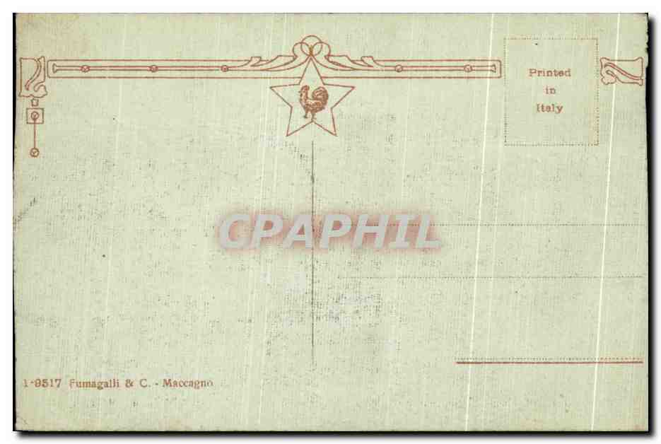 Vintage Postcard Panorama del Lago Maggiore dall'Hotel Monte Borgna al Lago d'Elio — Back