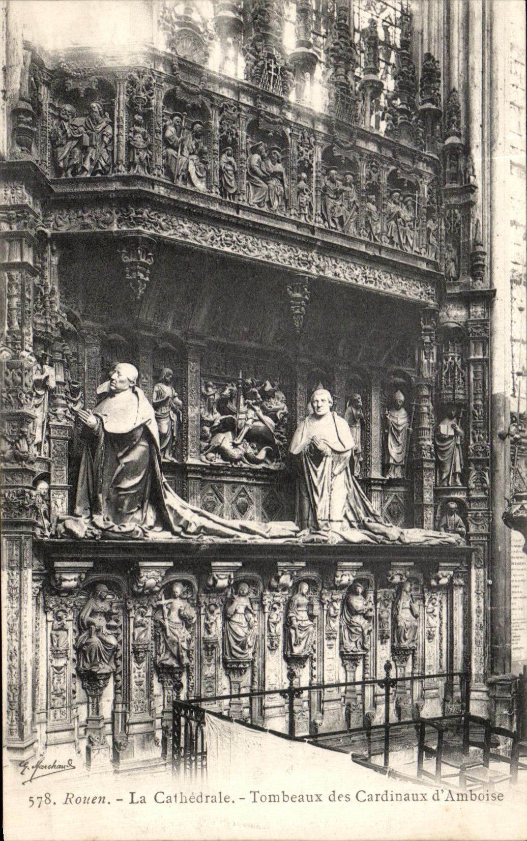 CPA Rouen La Cathedrale Tombeaux Des Cardinaux d'Amboise