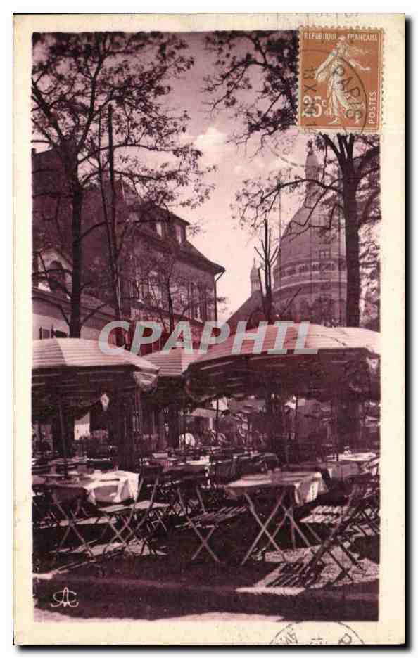 CPA Paris Montmartre la Place du Tertre Sacre Coeur