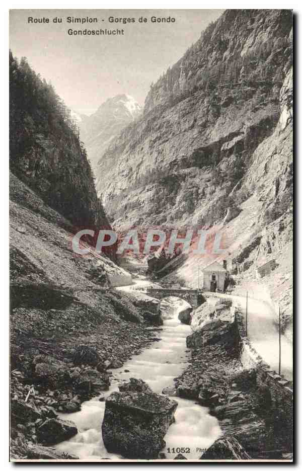 CPA Route du Simpion Gorges de Gondo Gondoschlucht
