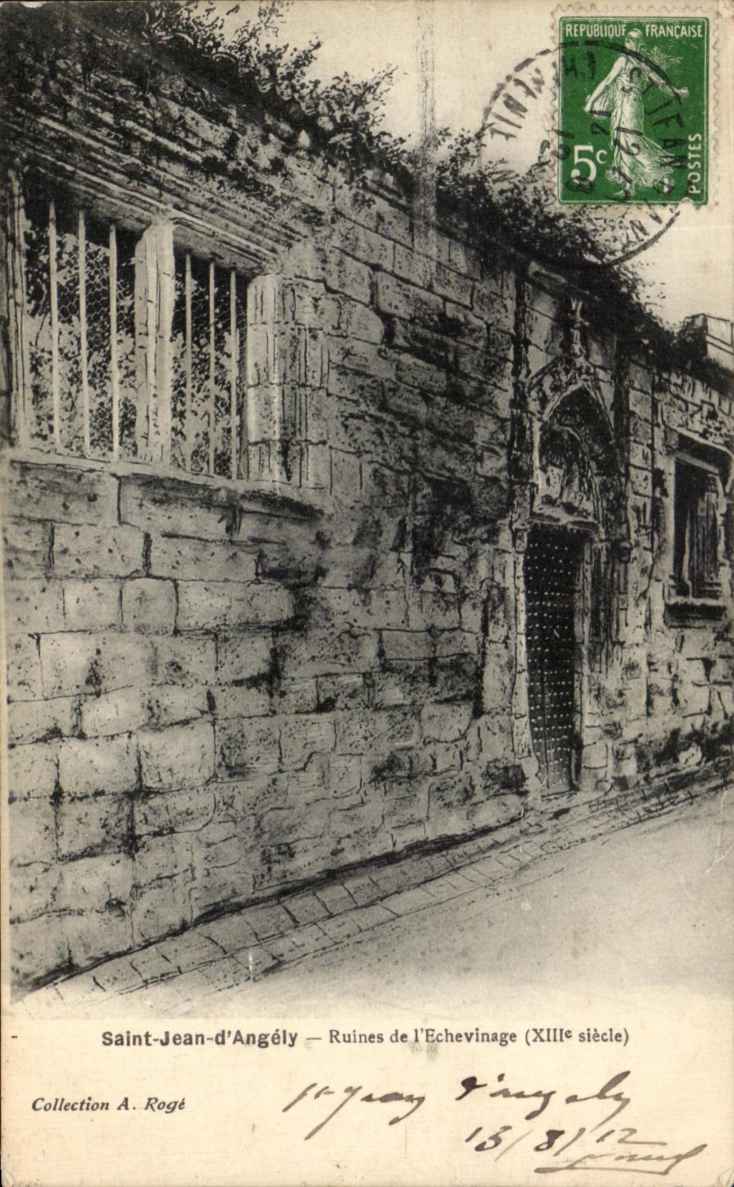 CPA Saint Jean d'Angely Ruines de I'Echevinage